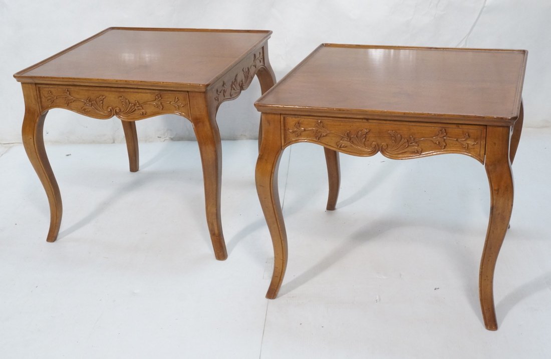 Pair of Italian Side Tables.  With Carved Front D (1 of 7)