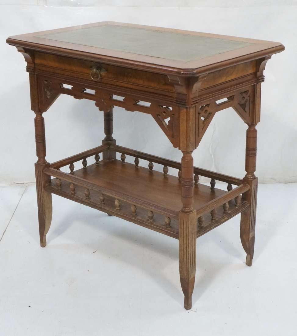 Victorian Walnut Side Table.  1 Drawer.  Eastlake (1 of 7)
