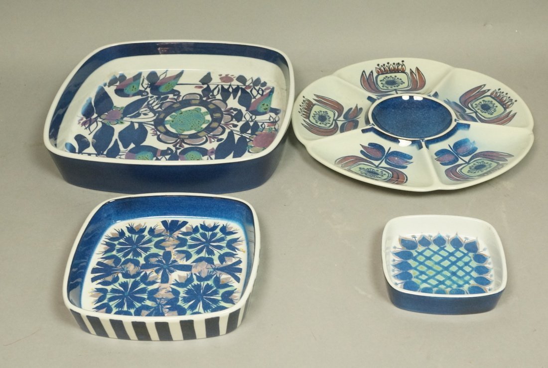 4pc ROYAL COPENHAGEN Art Pottery Dishes. Serving (1 of 9)