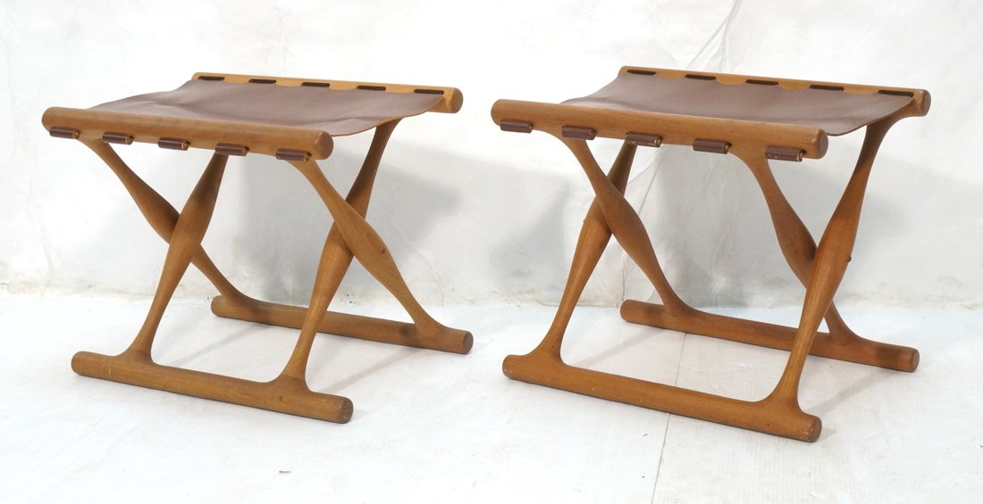 Pr POUL HUNDEVAD VAMDRUP Danish Teak Stools Bench (1 of 10)