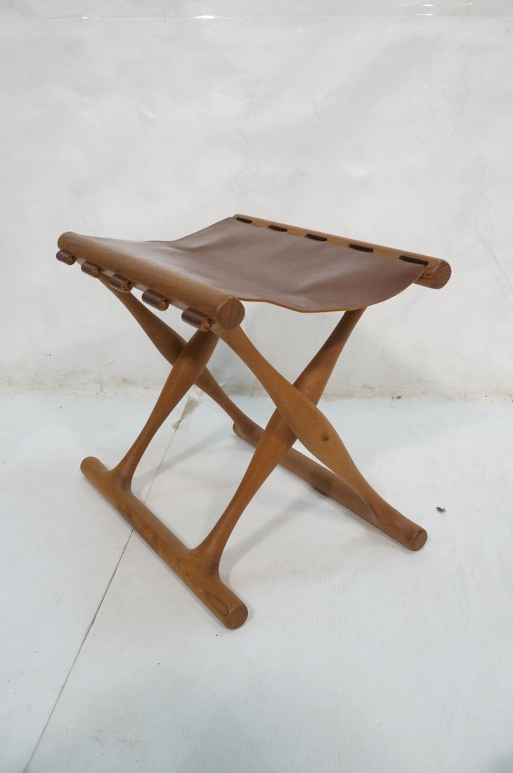 POUL HUNDEVAD VAMDRUP Danish Teak Stool Bench. Fo (1 of 7)