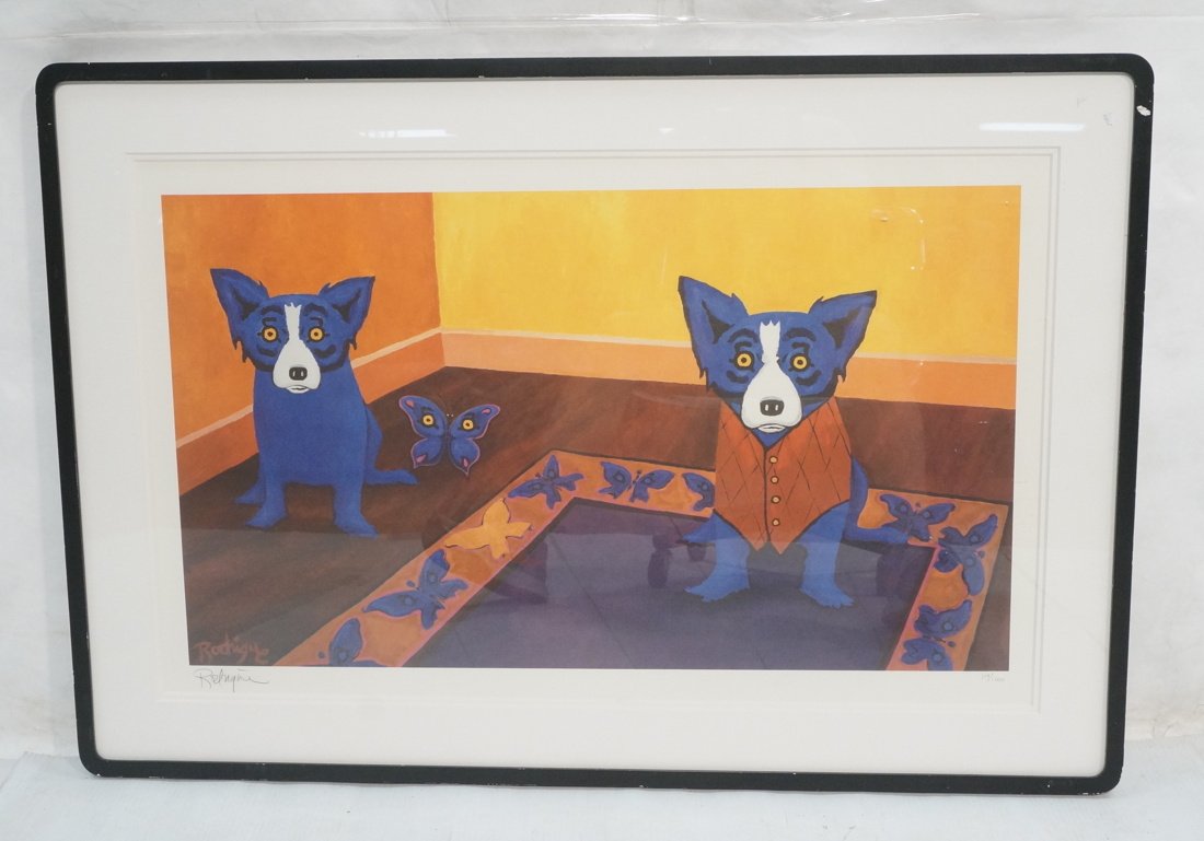 GEORGE RODRIGUE "Blue Dog" Print. Signed & #114/1 (1 of 6)