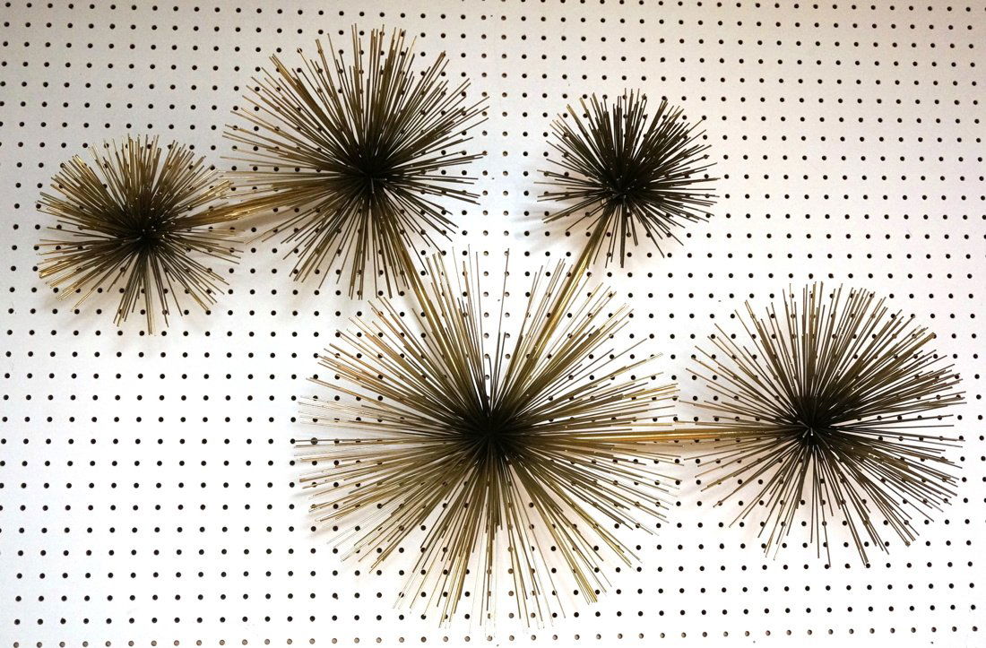 C JERE Large 5 Pom Pom Metal Modernist Wall Sculp (1 of 7)