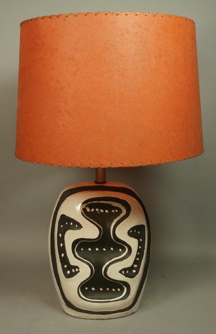 Modernist Ceramic Pottery Italian style Lamp. Cra (1 of 7)