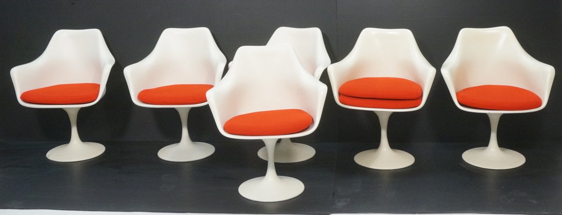 Set 6 EERO SAARINEN style Tulip Chairs. (1 of 9)