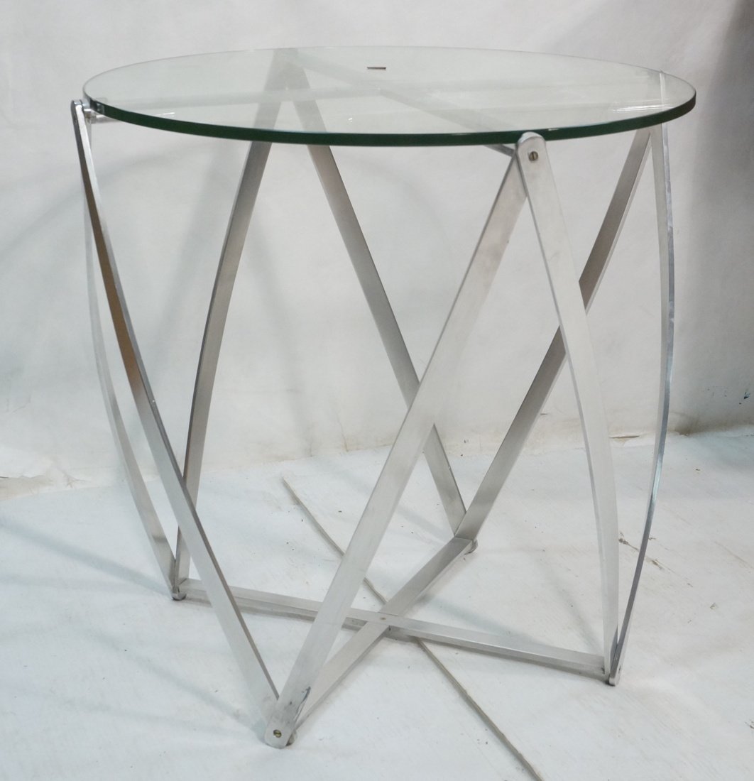 JOHN VESEY Modernist Aluminum Glass Table (1 of 7)