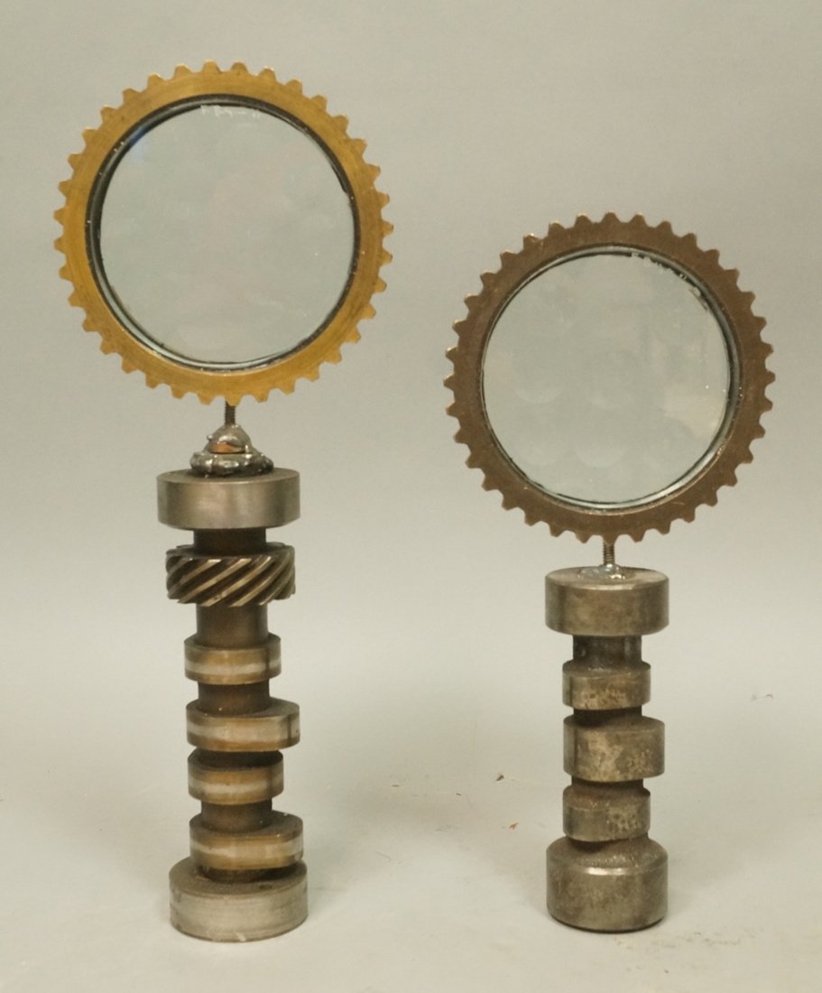 Set 2 Small Sculptures. Magiscopes on Iron Indust (1 of 8)