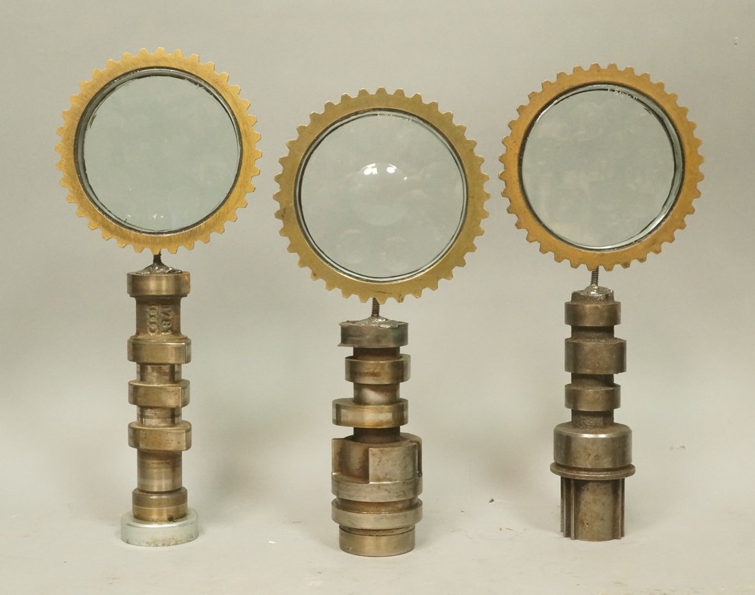 Set 3 Small Table Sculptures. Magiscopes on Iron (1 of 8)