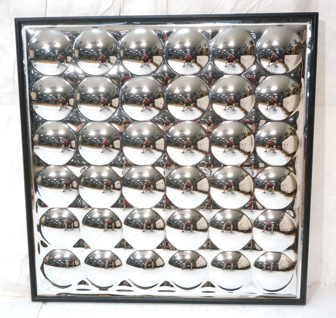 Optical Illusion Mirrored Wall Art Sculptural Pan (1 of 8)
