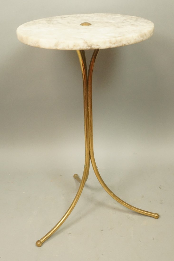 Small Marble Tabouret Side Table. Tripod metal ba (1 of 8)