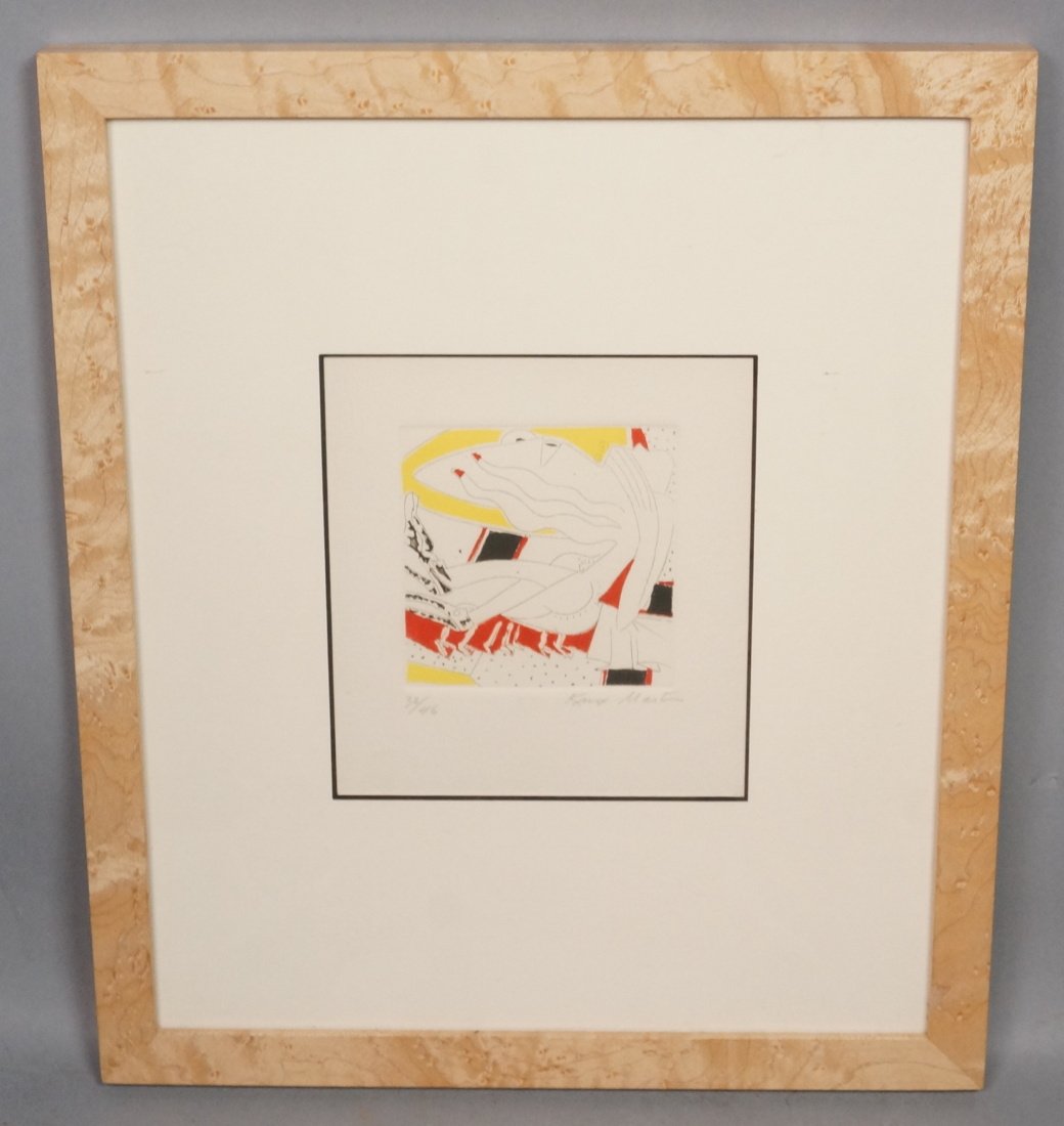 Knox Martin Colored Etching.  Signed and Numbered (1 of 6)