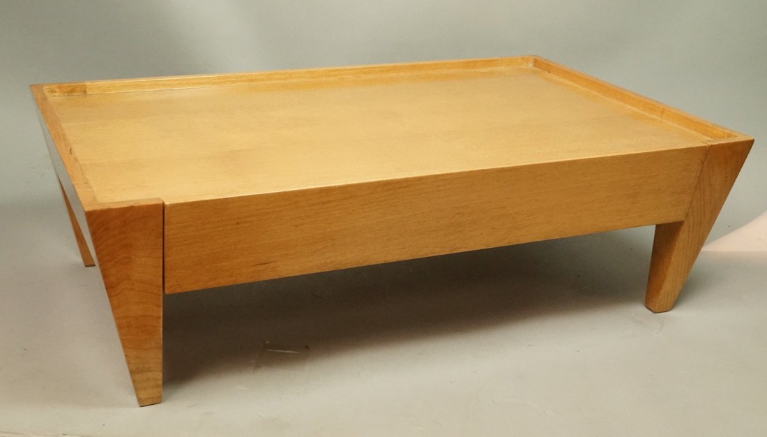 Modernist Wood Low One Drawer Stand Table. Bevele (1 of 6)