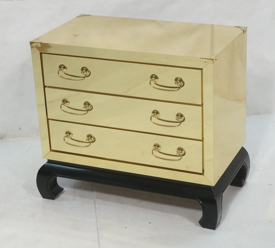 Asian style Brass three drawer Chest Dresser. Sar (1 of 7)
