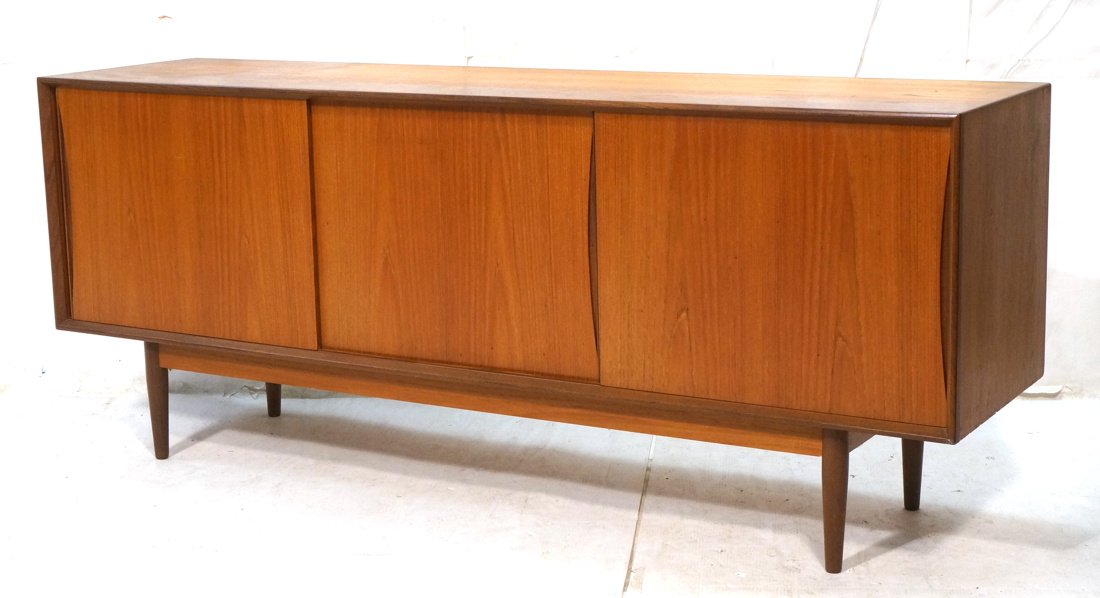 Danish Teak 3 Sliding door Credenza Sideboard. Ta (1 of 10)