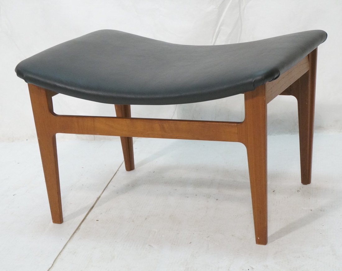 FRANCE & SONS Danish Teak Black Seat Stool Bench. (1 of 8)