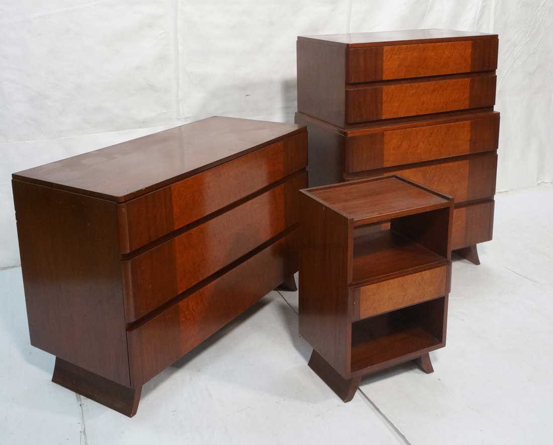3pc Rway Modernist Bedroom Set High Low Night
