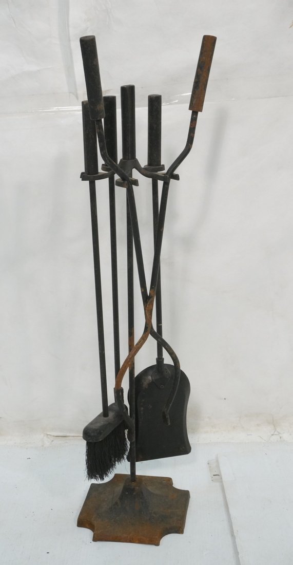 Set Modernist Fireplace Tools.  Four tools on sta (1 of 8)