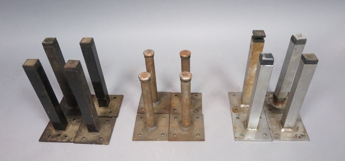 3 Sets of vintage Knoll Legs. 2 sets square and: 3 Sets of vintage Knoll Legs. 2 sets square and 1 set round with feet. All are adjustable.-- Dimensions: H: 7.5 inches --- US Shipping charge: $35