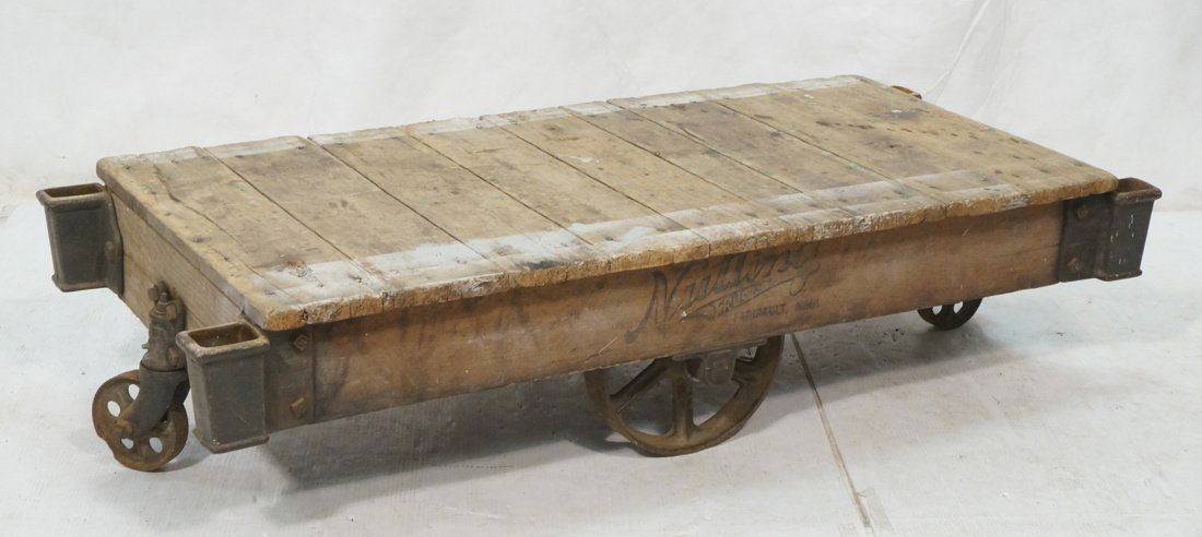Industrial Rolling Cart. Heavy iron wheels. NUTTI (1 of 9)