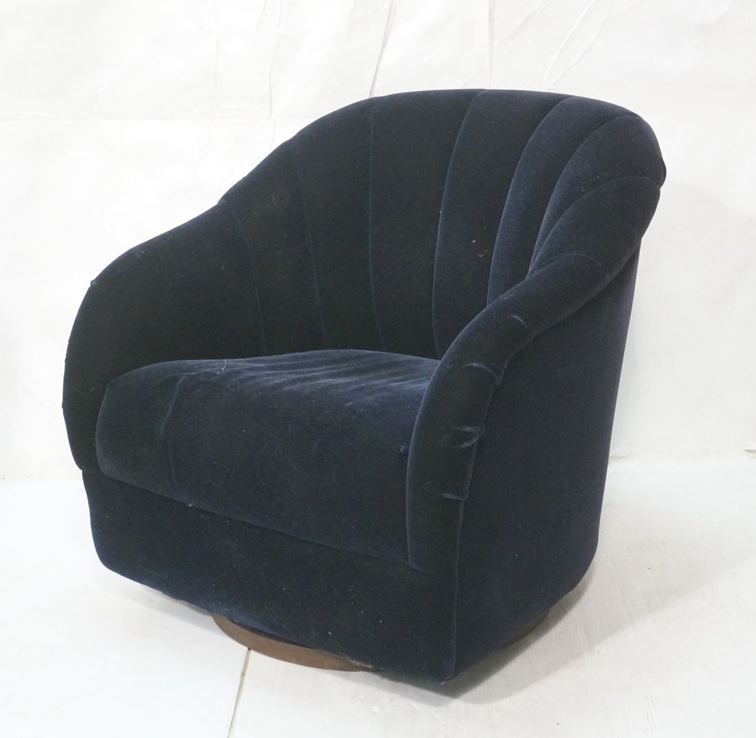 WARD BENNETT Midnight blue Barrel Back Chair (1 of 6)