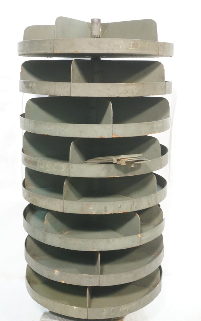 Tall Industrial Revolving Tool Parts Cabinet. So (1 of 10)