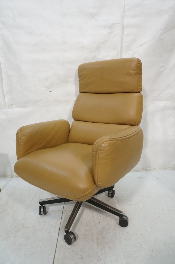 KNOLL International Leather Executive Desk Chair. (1 of 10)