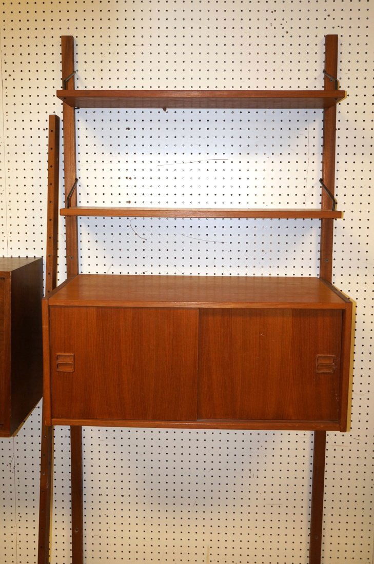 SELIG style Wall Shelf Unit with One Cabinet. Met (1 of 10)