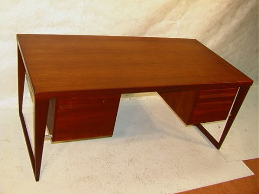 802 Teak Danish Modern Cantilever Partners Desk Nice Mar 29