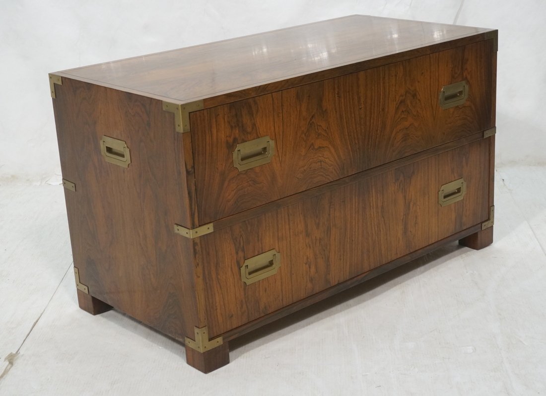 BAKER Two Drawer Rosewood Campaign Chest. Brass t (1 of 7)