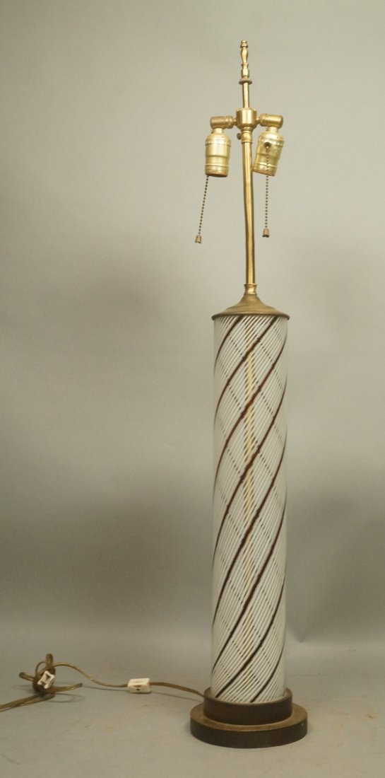 Tall Murano Italian Art Glass Cylinder Lamp. Clea (1 of 9)