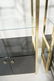 2 Gold Brushed Aluminum Etagere Shelf Units. Blac - 6