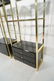 2 Gold Brushed Aluminum Etagere Shelf Units. Blac - 7