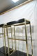 2 Gold Brushed Aluminum Etagere Shelf Units. Blac - 8