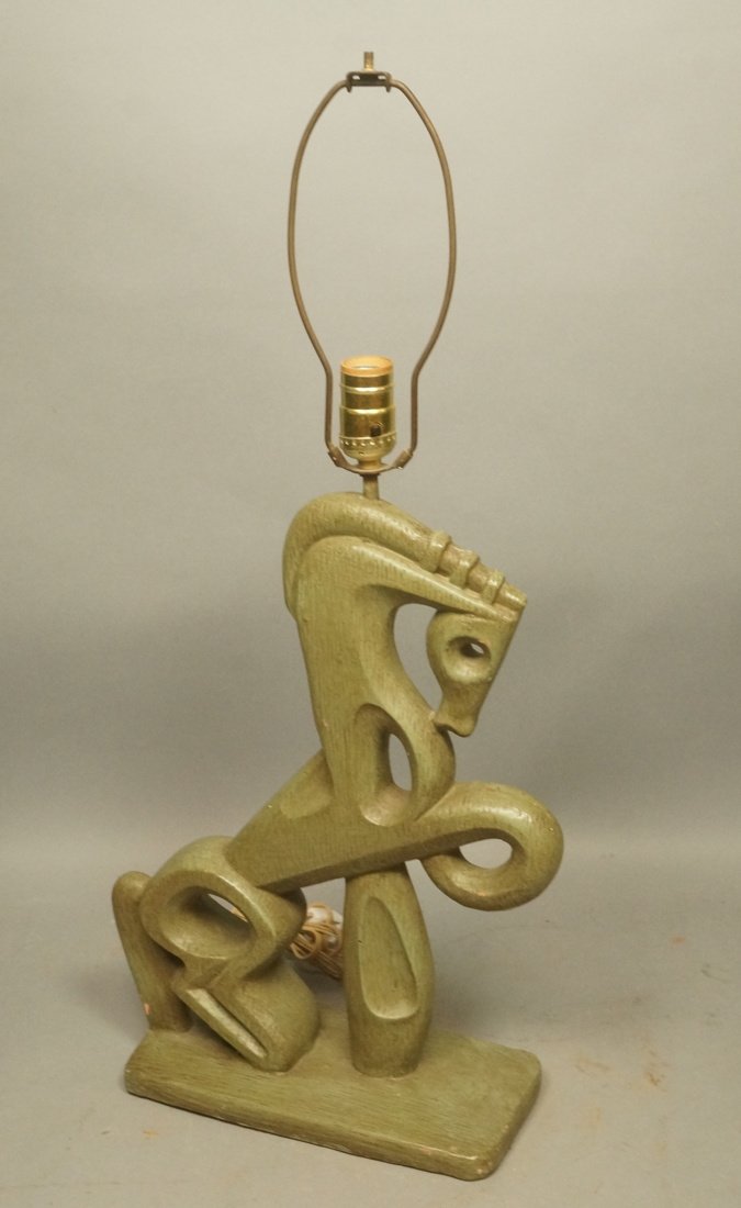 Frederick Weinberg Horse Lamp. Terracotta Horse p (1 of 9)