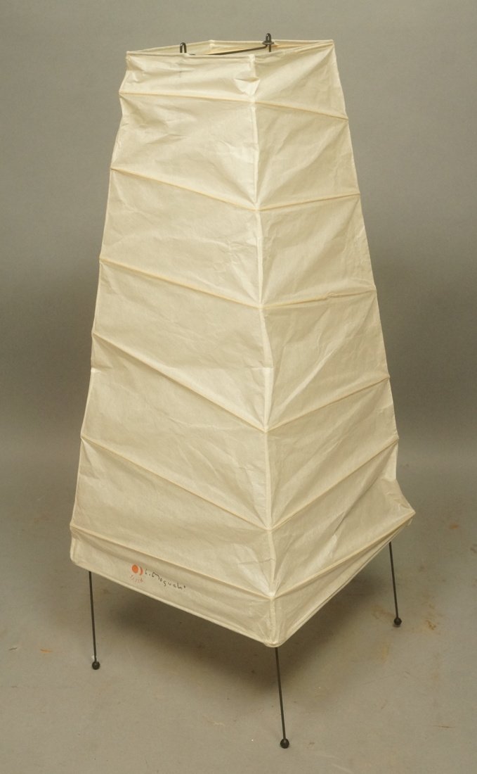 ISAMU NOGUCHI Japanese Paper Table Lamp. Thin Met (1 of 8)