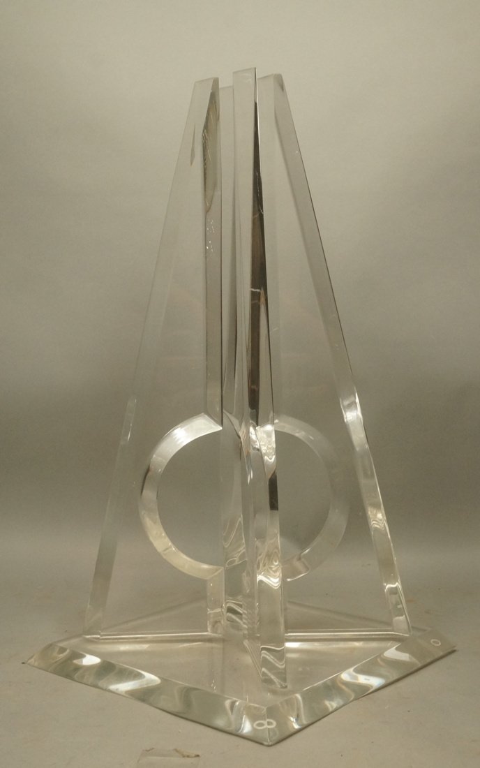 VAN TEAL Signed Lucite Sculpture. Four Clear Luci (1 of 6)