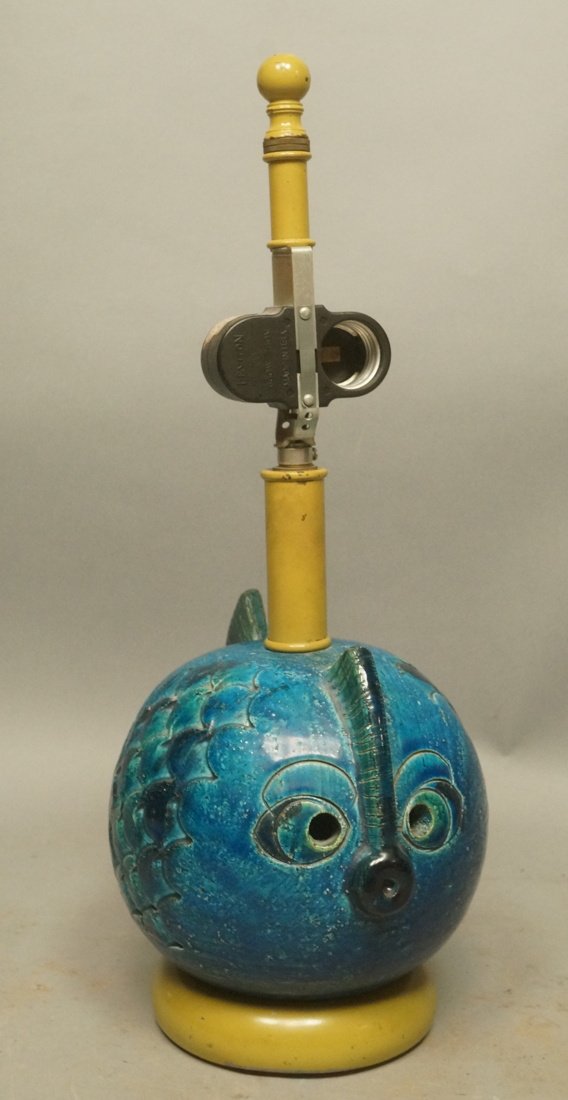 Bitossi style Italian Glazed Pottery Blow Fish La (1 of 8)
