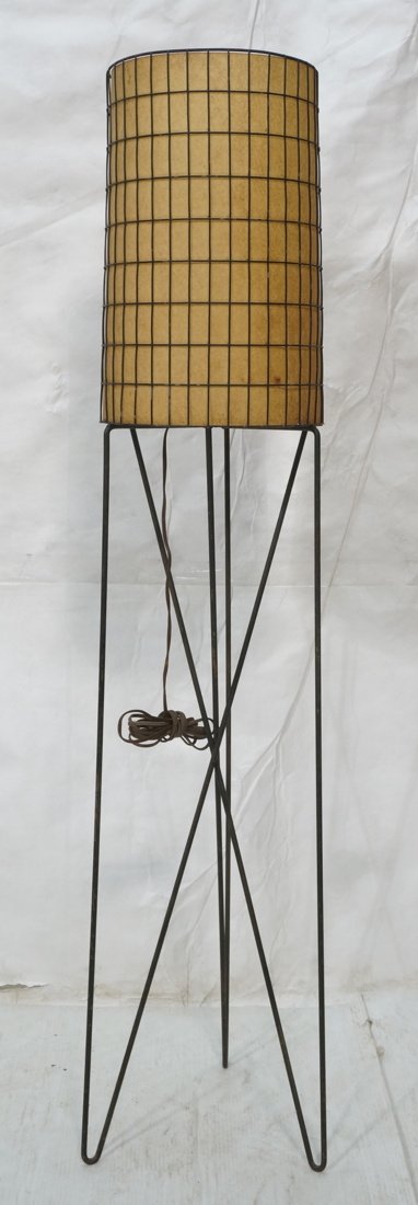 Modernist Hairpin Iron Floor Lamp. Tripod base. C (1 of 7)