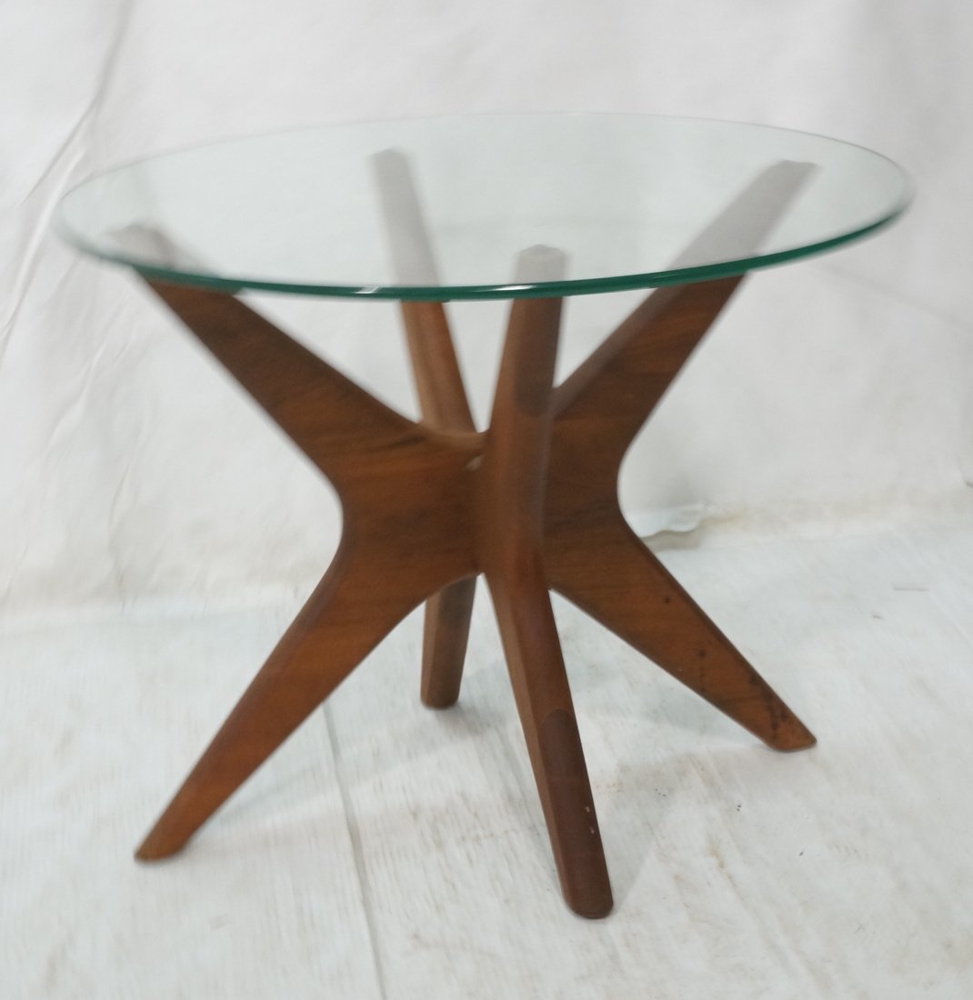 ADRIAN PEARSALL style Glass Top Walnut Side Table (1 of 7)