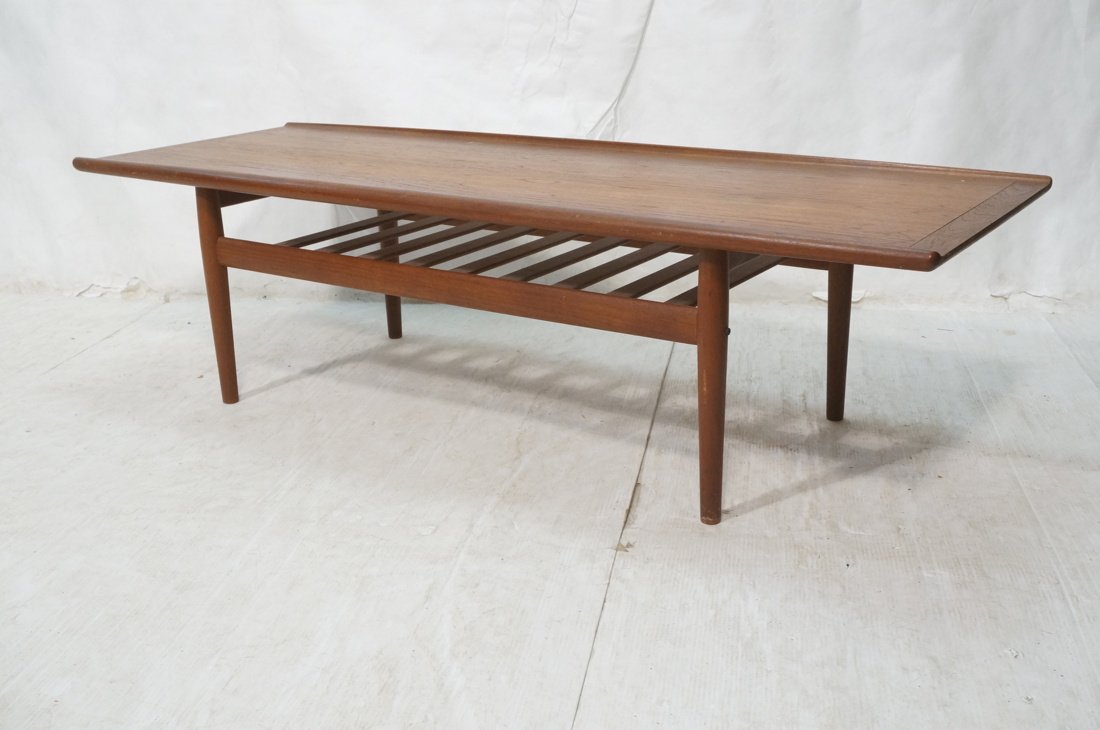 GRETE JALK Danish Modern Teak Coffee Table. Rolle (1 of 9)