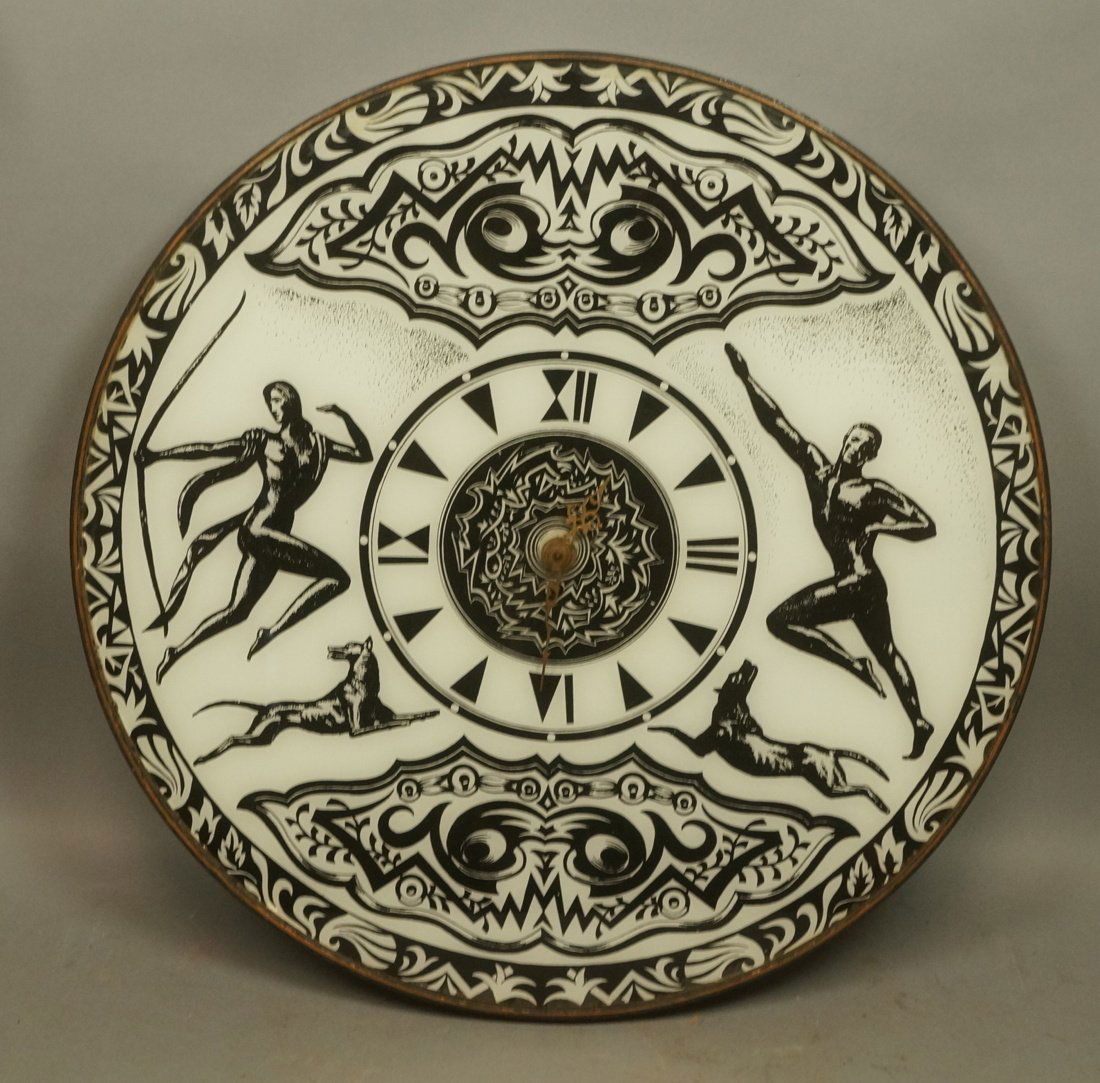 Black & White Art Deco inspired Wall Clock. Black (1 of 9)