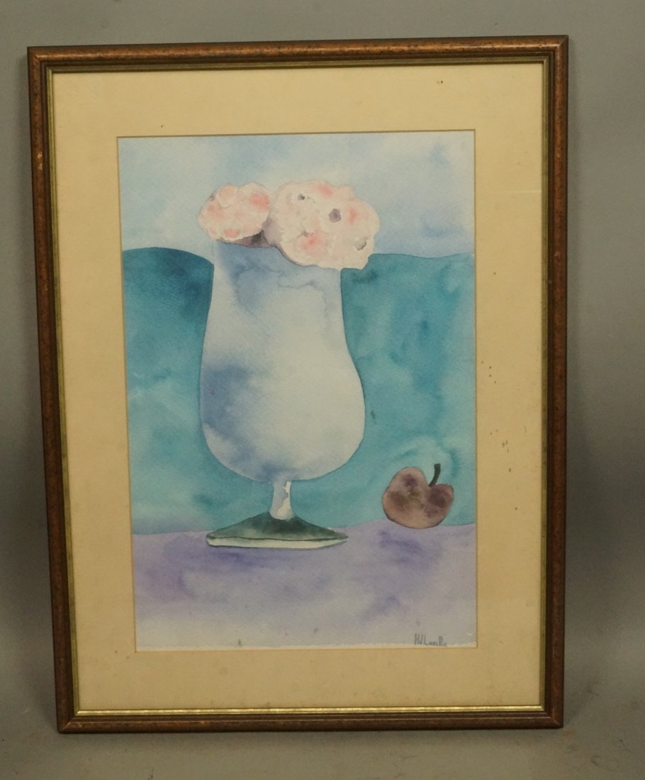 H.J. LAVILLE Watercolor Still Life: Vase with Flo (1 of 7)