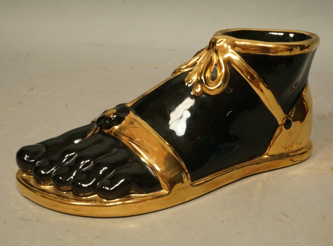 Fornasetti style Ceramic Roman Sandal Sculpture. (1 of 7)