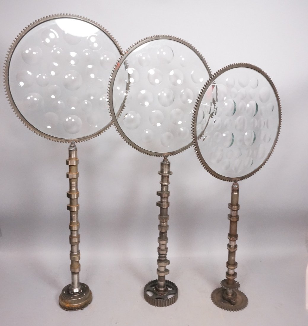 Lot 3 Industrial Table Sculptures. Round Magiscop (1 of 10)