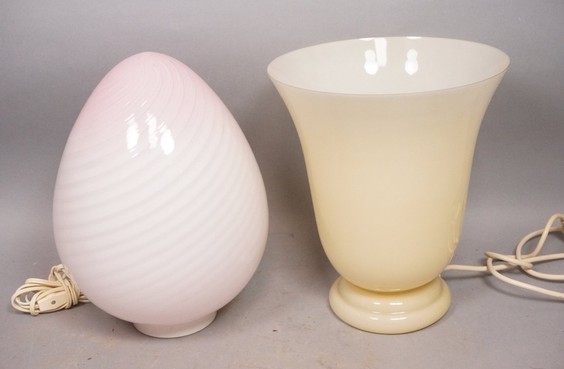 2pc Italian style Glass Shades. Modern Design. 1) (1 of 10)