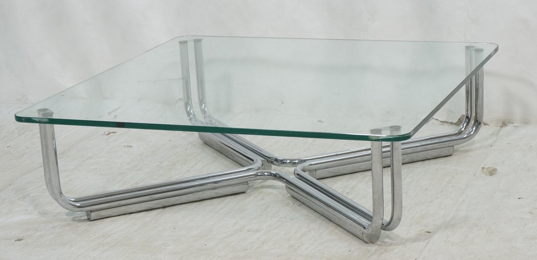 Gianfranco Frattini Chrome & Glass Low Cocktail T (1 of 9)