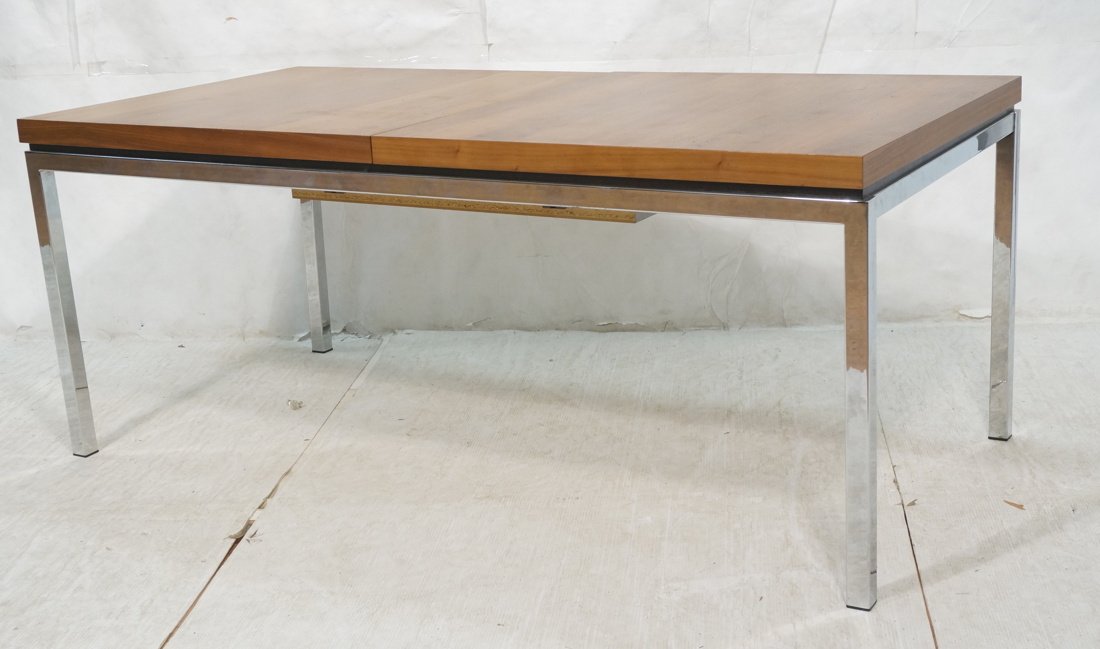 Modernist Thick Chrome Frame Dining Table. Thick (1 of 10)