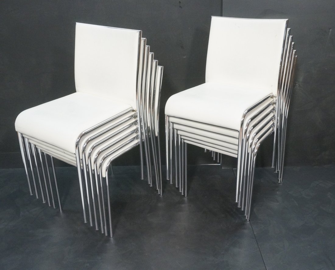 Set 12 Italian POTOCCO SPA Italy Stacking Side Ch (1 of 10)