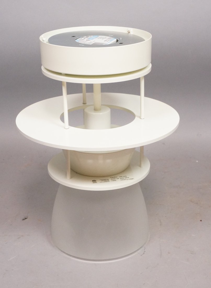 Set 6 INTER-LUX White Modernist Lighting Fixtures: Set 6 INTER-LUX White Modernist Lighting Fixtures. ALM AERON Series 1400C. All in original boxes.-- Dimensions: H: 14 inches: W: 10 inches: D: 10 inches ---