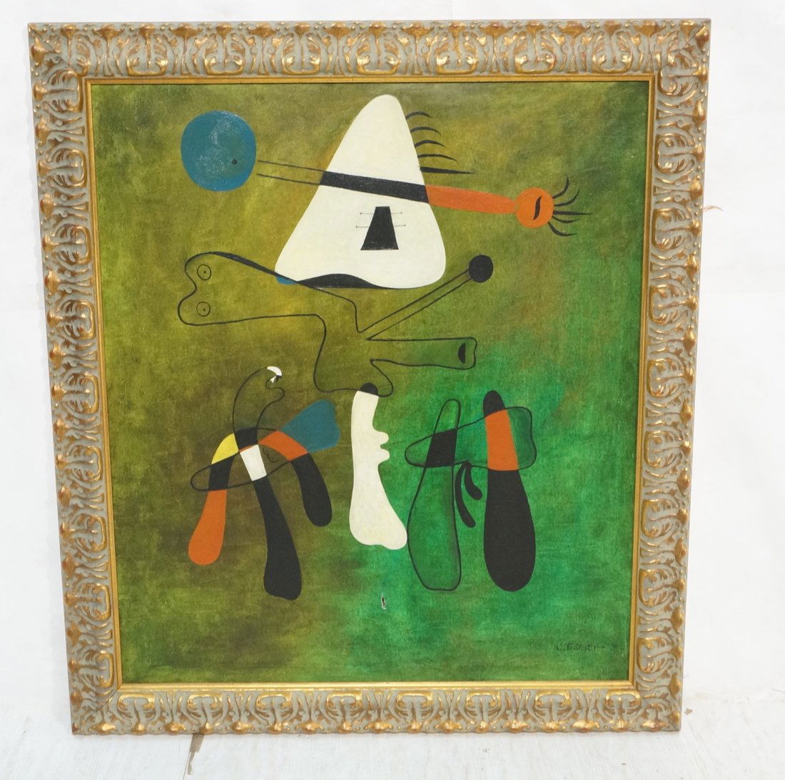 C EBERT Oil Painting On Canvas. Miro style Modern (1 of 10)